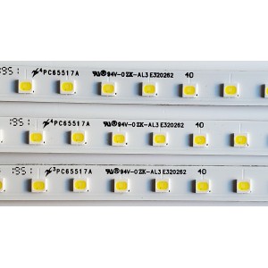 KIT DE LED'S PARA TV SAMSUNG ((3 PIEZAS)) / NUMERO DE PARTE 46078A / BN96-46078A / STS750A26 / NU7100 STS750A26_3030F_30S*2P__REV1.0_171227 / 46078A / PC65517A / PANEL CY-NN075 / MODELOS UN75RU71 / UN75NU72 / HG75EJ690 / MAS MODELOS EN DESCRIPCIÓN