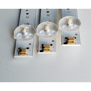 KIT DE LED'S PARA TV QUASAR ((3 PIEZAS)) / NUMERO DE PARTE SJ.DZ.D3850402-2835BS-M / 1.14.MD385021 / 201218 / 385A06K / 0A4R-1.17.01.0000172-000-D5-136T08V2C / 210714D5-02040-DK.D385S02-24565-DR1026 / PANEL DXLC390TA2A / DISPLAY LC390TA2A / MODELO Q39HD1