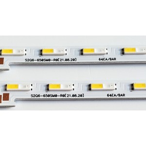 KIT DE LED'S PARA TV SAMSUNG QLED ((2 PIEZAS)) / NUMERO DE PARTE S2Q6-650SM0-R0 / BN96-54492A / PANEL CY-QA065HGXV1H / MODELOS QN65Q6 / QE65Q6 / QA65Q6 / HG65Q60BAEUXEN / KQ65QB60AFXKR / MAS MODELOS EN DESCRIPCIÓN