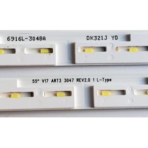 KIT DE LED'S PARA TV LG ((2 PIEZAS)) / NUMERO DE PARTE 6916L-3047A / 6916L-3048A / V17 ART3 3048 REV2.0 / V17 ART3 3047 REV2.0 / 6916L3047A / 6916L3048A / PANEL LC550EGG (FL)(M2) / LC550EGG (FK)(M3) / MODELOS 55UK6500AUA / 55UJ6540