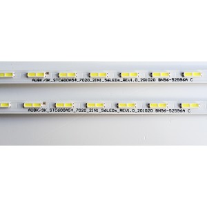 KIT DE LED'S PARA TV SAMSUNG ((2 PIEZAS)) / NUMERO DE PARTE BN96-52596A / STC600A54 / AU8K/9K_STC600A54_7020_2IN1_56LEDS_REV1.0_201020 / PC66256A / PANEL CY-SA060HGSV1H / MODELOS UN60AU8000 / UE60AU8000