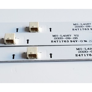 KIT DE LED'S PARA TV WESTINGHOUSE ((3 PIEZAS)) / NUMERO DE PARTE MS-L4167 V2 / LB-C430-G7N-F-K-7-12-X1 / E471763 94V-0 / PANEL C430Y19-5C / DISPLAY PT430CT02-4 VER1.1 / MODELO WR43FX2212