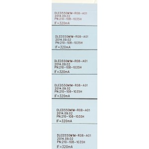 KIT DE LED'S PARA TV POLAROID ((12 PIEZAS)) / NUMERO DE PARTE DLED550M1M / DLED550M1M-L07-B01 / DLED550M1M-R08-A01 / E465853 / 210-108-1035H / 210-108-1036H / PANEL T550HVN08.5 / MODELOS DE550M3N4AU-YA4 / PLED5529A-D A1506