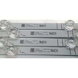 KIT DE LED'S PARA TV HISENSE ((4 PIEZAS)) / NUMERO DE PARTE JL.D550A1330-003BS-M_V01 / HD550Y1U62-T0L6 / HD550Y1U62-T0L6+2021020401 / 1258694 / MODELOS 55R6G / 55A6G / 55R6095G5 / 55R6070G / 55E7HQ / 55A6H / 55A65H / 55R7G5 / 55A7GV / 55C350KU / 55C350LU