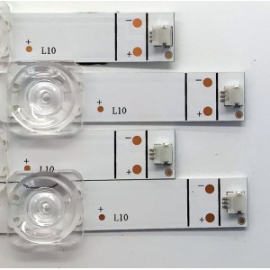 KIT DE LED'S PARA TV HISENSE ((4 PIEZAS)) / NUMERO DE PARTE JL.D550A1330-003BS-M_V01 / HD550Y1U62-T0L6 / HD550Y1U62-T0L6+2021020401 / 1258694 / MODELOS 55R6G / 55A6G / 55R6095G5 / 55R6070G / 55E7HQ / 55A6H / 55A65H / 55R7G5 / 55A7GV / 55C350KU / 55C350LU