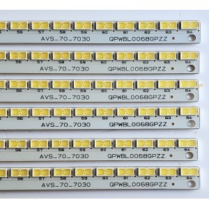 KIT DE LED'S PARA TV SHARP ((6 PIEZAS)) / NUMERO DE PARTE RUNTKB078WJZZ / QPWBL0068GPZZ / AVS_70_7030 / E227809 / MODELO PN-R703