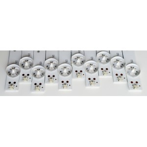 KIT DE LED'S PARA TV SANSUI ((10 PIEZAS)) / NUMERO DE PARTE SJ.CX.D5800501-3030FS-M / 1.14.MD580016 / 200628 / HBH-L1 / E493461 / CX.D580S03-24561-YY1002 / PANEL CX580DLED / DISPLAY CV580U1-T01 / MODELOS S58P28UA / SMT58F30UV2M1B1 / TF-LED58S06T2SU