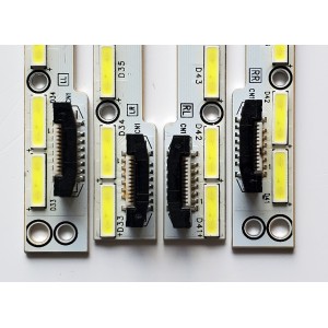 KIT DE LED'S PARA TV SHARP ((4 PIEZAS)) / NUMERO DE PARTE 6202B000B / 6202B000B4000 / 6202B000B5000 / 6202B000B6000 / 6202B000B7000 / E117098 / PANEL V750DK1-KS5 REV:F9 / MODELOS LC-75N620CU / LC-75N8000U / 75G6 / V750D