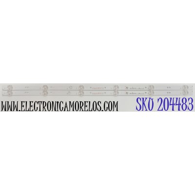 KIT DE LED'S PARA TV ATVIO ((2 PIEZAS)) / NUMERO DE PARTE HL-3M320A30-0601S-01 A1 2X6 / BD00-132162-002G / E347474 / LDB-10 / PANEL G320SD4LTY-196 / VVH32L147G22LTY / DISPLAY HV320WHB-N55 REV.2.0 / MODELO ATV-32