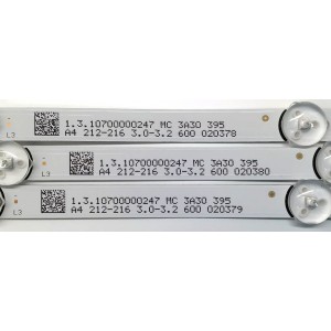 KIT DE LED'S PARA TV EVL ((3 PIEZAS)) / NUMERO DE PARTE MS-L4033 V1 / E309772 / 1.3.10700000247 / MS-L4033 / MODELO 40EVLSM