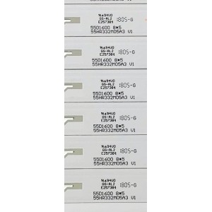 KIT DE LED'S PARA TV INSIGNIA / TOSHIBA / THOMSON ((8 PIEZAS)) / NUMERO DE PARTE 55HR332M05A3 V1 / 55D1600 / 4C-LB550T-HR4 / 55D1600 8*5 / LE4RA2R1-D-K / E257384 / PANEL ST5461B05-2 / MODELOS 55FB3103 / 55L510U18 / NS-55D421NA16