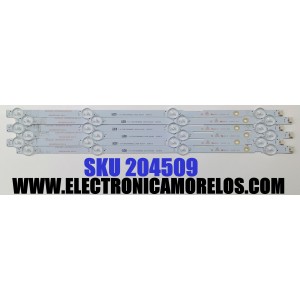 KIT DE LED'S PARA TV PHILIPS ((6 PIEZAS)) / NUMERO DE PARTE UDULEDEVL004 / LBM430E0401-BB-4 / LBM430E0401-BB-4(0) / UDULEDEVL004 REV.A / F150F150M6M6DD / E030F13 / E334789 / MODELOS 43PFL4901/F7 DS6 / 43PFL4901/F7B / FW43D25F B