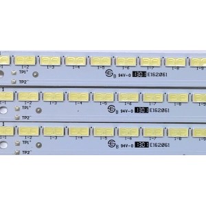 KIT DE LED'S PARA TV SHARP ((3 PIEZAS)) / NUMERO DE PARTE 5238ZZ / RUNTK5238TPZZ / E162061 / MODELOS LC-70LE550U / LC-70LE600U / LC-70LE640U / LC-70LE650U / LC-70SQ15U / KDL-70R550A / E701I-A3 LFTRNXBP / E701I-A3 LFTRNXDQ / E701I-A3E LFTRNXCP