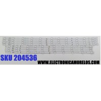 KIT DE LED'S PARA TV TCL ((8 PIEZAS)) / NUMERO DE PARTE 65HR330M11A4 V1 / 65HR330M10B4 V1 / 65C645 11*4 A-B02 / 65C645 10*4 B-B02 / E471763 / B0101-000942 / B0101-000941 / PANEL LVU650NDEL / DISPLAY ST6451D06-3 VER.2.1 / MODELOS 65Q650G / 65Q670G