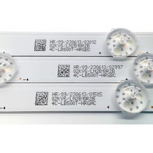 KIT DE LED'S PARA TV DAEWOO ((3 PIEZAS)) / NUMERO DE PARTE 50HR332M14A0 V2 / 50HR332M14B0 V2 / 4C-LB500T-HRGBC / 50D2000 / 50D2000 14*1 A-C04 / 50D2000 14*2 B-C04 / LN2B10R2B / PANEL LVU500CHDX E0504 / DISPLAY CV500U5-T02 REV:01 / MODELO DAW50UR