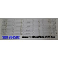 KIT DE LED'S PARA TV VIZIO ((12 PIEZAS)) / NUMERO DE PARTE 261501016370 / 40-M65Q6-30300D35-12X6-615.5X12-20220314 / 70401-01635BX / SVB650AQ9Y / DISPLAY HV650QUB-F70 / MODELO M65Q6M-K04 LBSFL5LY