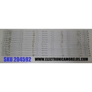 KIT DE LED'S PARA TV VIZIO ((12 PIEZAS)) / NUMERO DE PARTE 261501016370 / 40-M65Q6-30300D35-12X6-615.5X12-20220314 / 70401-01635BX / SVB650AQ9Y / DISPLAY HV650QUB-F70 / MODELO M65Q6M-K04 LBSFL5LY