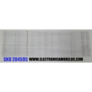 KIT DE LED'S PARA TV SHARP ((14 PIEZAS)) / NUMERO DE PARTE 4708-K75DJ1-A1113N11 / K750WDJ1 A1 / XRJ1060 / SLC04708RA0 / 111407-75-J11041 / RF-231206-3225F432 / PANEL K750WDJ10HE / DISPLAY ST7461D03-2 VER.2.3 / MODELO 4T-C75EL8UR