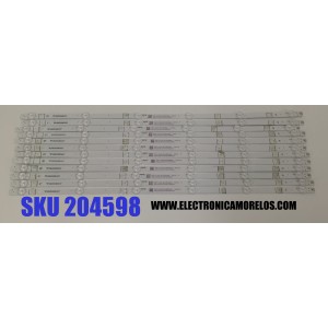 KIT DE LEDS PARA TV VIZIO ORIGINAL 12 PIEZAS / NUMERO DE PARTE F65Q63030T120618V / SSC-F65Q63030T120618V-REV1.0 / 70401-01484 / BXSVB6500AQ9 / XXXL2332F22071700 / PANEL BOEI650WQ1 / DISPLAY HV650QUB-F70 REV.2.0 / MODELO M65Q6M-K04 / M65Q6M-K04 LBSFL5Y