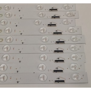 KIT DE LEDS PARA TV SAMSUNG ORIGINAL 9 PIEZAS  / NUMERO DE PARTE  JL.D55028235-060US-M / JL.D55028235-060US-M_V01 / ACD41D4 / 75.2UB04H001 / 75.2UB03H001 / 8232A 02 / PANEL DV550FHM-NV7 / DISPLAY DV550FHB-NV1 / DV550FHM-NV0 / MODELO LH55VMBUBGBXGO 