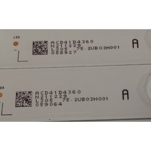 KIT DE LEDS PARA TV SAMSUNG ORIGINAL 9 PIEZAS  / NUMERO DE PARTE  JL.D55028235-060US-M / JL.D55028235-060US-M_V01 / ACD41D4 / 75.2UB04H001 / 75.2UB03H001 / 8232A 02 / PANEL DV550FHM-NV7 / DISPLAY DV550FHB-NV1 / DV550FHM-NV0 / MODELO LH55VMBUBGBXGO 