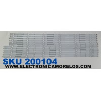 KIT DE LEDS PARA TV VIZIO ORIGINAL 12 PIEZAS / NUMERO DE PARTE LB7000U V0_04 / LB7000U V1_04 / 