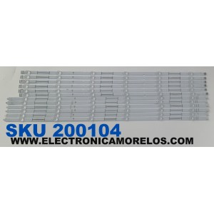 KIT DE LEDS PARA TV VIZIO ORIGINAL 12 PIEZAS / NUMERO DE PARTE LB7000U V0_04 / LB7000U V1_04 / 