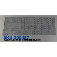 KIT DE LEDS PARA TV TCL ORIGINAL 9 PIEZAS / NUMERO DE PARTE TMT_48S4600_3030C / TMT_48S4600_3030C_8S1P / TMT_48S4600_3030C_3D_9X8 / TMT_48S4600_3030C_8S1P REV.V6 / 4S1PX2 REV.V7 / PANEL LVF480ND2L / MODELO 48FS3700 / 48FS4610 / 48FS4690 / L48F3310-3D