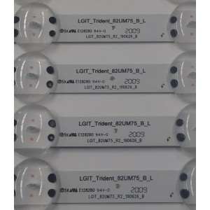 KIT DE LEDS PARA TV LG ORIGINAL 12 PIEZAS / NUMERO DE PARTE EAV64993801 / EAV64993901 / LGIT_TRIDENT_82UM75_A_L / LGIT_TRIDENT_82UM75_B_L / LGIT_82UM75_R2_190626_A / LGIT_82UM75_R2_190626_B / 82UM75_REV01 / PANEL HC820DQF / MODELOS 82UN8570 / 82UM8070