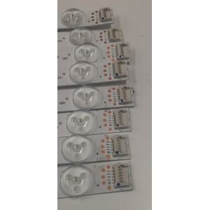 KIT DE LEDS PARA TV ORIGINAL 8 PIEZAS / NUMERO DE PARTE HXLB22118 / HD550H3U61-T0L9K4+2023041701+LL-HXLB22118 / 230711LQ / 1308093 / 3HUC