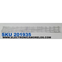 KIT DE LEDS PARA TV TCL ORIGINAL 6 PIEZAS / NUMERO DE PARTE 75S12-ZX3030A1-14X4KW-V5-20220810-TJ / 75S12-ZX3030B1-14X2KW-V5-20220810-TJ / B0101-001001 / B0101-001000 / 4520061AL / 230323028 / 230323029 / 75S12-A-CKD / 75S12-A-CKD / MODELO 75 