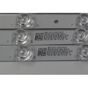 KIT DE LEDS PARA TV TCL ORIGINAL 6 PIEZAS / NUMERO DE PARTE 75S12-ZX3030A1-14X4KW-V5-20220810-TJ / 75S12-ZX3030B1-14X2KW-V5-20220810-TJ / B0101-001001 / B0101-001000 / 4520061AL / 230323028 / 230323029 / 75S12-A-CKD / 75S12-A-CKD / MODELO 75 