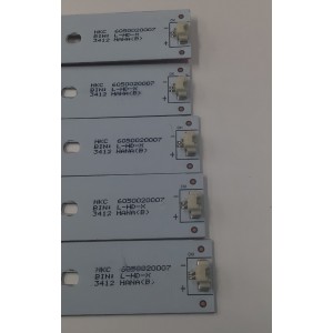 KIT DE LEDS PARA TV PROSCAN ORIGINAL 5 PIEZAS / NUMERO DE PARTE 6050020007 / 6003100091 / 32D7-LIGHT-BAR-PCB / E331369 / PANEL HK315WLEDM-BH28H / DISPLAY HV320WX2-201 / MODELO PLDED3273A-B