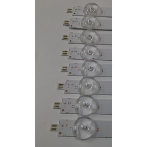 KIT DE LEDS PARA TV ONN ORIGINAL 8 PIEZAS / NUMERO DE PARTE 30365007043BD / 30365007043D / LED65D07-ZC62AG-02BDF / LED65D07-ZC62AG-02D / B005P00105474A / 230710BC07 / 230710BC06 / 65000M73S / PANEL ST6451D04-4 / MODELO 100012587 65"