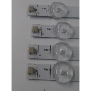 KIT DE LEDS PARA TV VIZIO ORIGINAL 4 PIEZAS / NUMERO DE PARTE GC55D12-ZC42AG-04D / 303GC550099D / B005P00102256A / HX550M14 / 230620DC02 / 2300021394 / E519757 / 70401-01678 / PANEL BOEI550WQ1 / MODELO M55Q6-L4 / M55Q6-L4 LBSFN8GZ