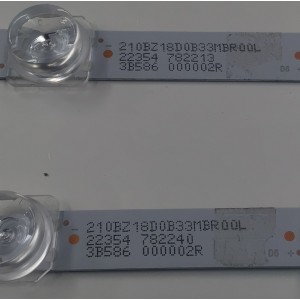 KIT DE LEDS PARA TV VIZIO ORIGINAL 2 PIEZAS / NUMERO DE PARTE LB5800K V0_00 / LB5800K V0 00 / 210BZ18D0B33MBR00L / E465853 / 3B586 000002R / MODELOS M585M-K01 / V585M-K01