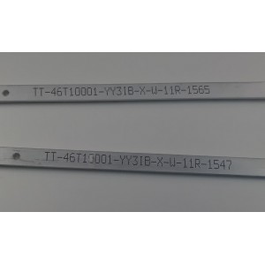KIT DE LEDS PARA TV TOSHIBA ORIGINAL 2 PIEZAS / NUMERO DE PARTE TT-46T10001 / TT-46T10001-YY31B-X-W-11R / TT-46T10001-YY31B-X-W-11R-1547 / TT-46T10001-YY31B-X-W-11R-1565 / 73.46T10.001-0-SX1 / PANEL T460HF02.V1 / MODELO 46UL863