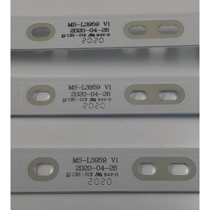 KIT DE LEDS PARA TV ORIGINAL 3 PIEZAS / NUMERO DE PARTE MS-L3959 V1 / 1.17.01.0000076-000 DC / A3 208-212 3.0-3.2 600 / 0528 43