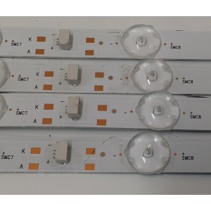 KIT DE LEDS PARA TV PHILIPS ORIGINAL 4 PIEZAS / NUMERO DE PARTE TCL55D14-ZC42AG-09D / 303TC550070D / TC550M53 / 4L-ZX055T-ZC012C / 2300018578 / 220729AB02 / PANEL LVU550CSDX E0647 / DISPLAY ST5461D12-6 VER.2.2 / MODELO 55PFL5756 / 55PFL5756/F7