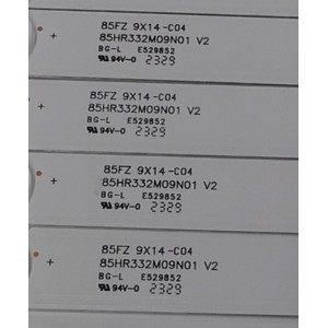 KIT DE LEDS PARA TV TCL ORIGINAL 14 PIEZAS / NUMERO DE PARTE 85HR332M09N01 / 85HR332M09N01 V2 / 85FZ 9X14-C04 / HR/A6/230818 / 0379W / LK7A08R0C / 230101036100 / PANEL HK850WLEDM-JH23H / MODELO 85S450G