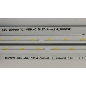 KIT DE LED´S PARA TV LG 2 PIEZAS ORIGINALES / NUMERO DE PARTE SSC_SKYWORTH_Y21_55NANO_66LED_ARRAY_RIGHT_20200808 / SSC_SKYWORTH_Y21_55NANO_66LED_ARRAY_LEFT_20200808 / PANEL SEL550W0 (LD0-B00) / MODELO 55NANO80SPA / 55NANO80SPA.BWMYLJR