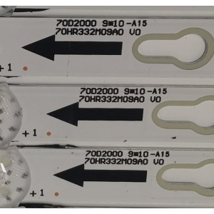 KIT DE LED´S PARA TV PHILIPS 10 PIEZAS ORIGINALES / NUMERO DE PARTE 70HR332M09A0 V0 / 70D2000 / 4C-LB700T-HR1 / LF2RD2R0D / MODELO 70PFL5656 / 70PFL5656/F7A