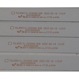 KIT DE LEDS PARA TV PHILIPS ORIGINAL 10 PIEZAS / NUMERO DE PARTE 303TC650053D / 303TC650052D / TCL65D11R-ZC42AG-04D / TCL65D11L-ZC42AG-04D / TC650M31 / 220908BC08 / MODELO 65PUL6673 / 65PUL6673/F7