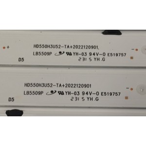 KIT DE LEDS PARA TV HISENSE ORIGINAL 24 PIEZAS / NUMERO DE PARTE LB5509P / HD550H3U52-TA / 2022120901 / 15HE 55D4 / PANEL HD550H3U52-TA / MODELO 55U6K