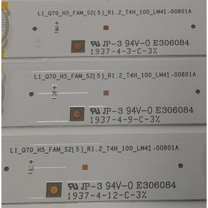 KIT DE LEDS PARA TV SAMSUNG ORIGINAL 48 PIEZAS / NUMERO DE PARTE BN96-49561A / LI_Q70_H5_FAM_S2(5)_R1.2_TAH_100_LM41-00801A / LM41-00801A / MODELO QN85Q7DRAFXZA / QN85Q70RAFXZA