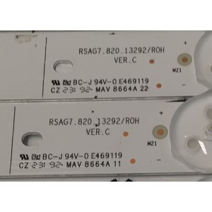 KIT DE LEDS PARA TV HISENSE ORIGINAL 20 PIEZAS / NUMERO DE PARTE JL.D7501M330 / JL.D7501M330-003AL-M_V02 / JL.D7501M330-003AR-M_V02 / RSAG7.820.13291/ROH VER.C / RSAG7.820.13292/ROH VER.C / PANEL HD750H3U71-T0L8K1 / DISPLAY HV750QUB-F92 / MODELO 75U7K
