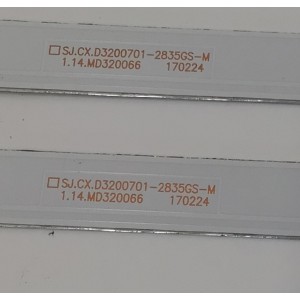 KIT DE LEDS PARA TV SELECLINE ORIGINAL 2 PIEZAS / NUMERO DE PARTE SJ.CX.D3200701-2835GS-M / 1.14.MD320066 / CX.D320S35 / 3080532D11DTZ004 / PANEL CX315DLEDM / MODELO 32S17