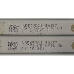 KIT DE LEDS PARA TV WBOX ORIGINAL 8 PIEZAS / NUMERO DE PARTE 4708-K55WDC-A3117N01 / K550WDC1  A3 / 471R1P62 / K550WDC119A157 / X-C72-K9-YF16  0B / MODELO 0E-55LED4KA