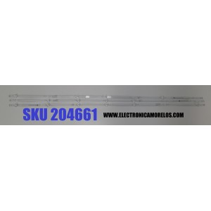 KIT DE LEDS PARA TV VIZIO ORIGINAL 3 PIEZAS / NUMERO DE PARTE JL.D50071330-202AS-M / JL.D50071330-202AS-M_V01 / F8P0B000037HAUXLB00ES3Y50CRV / F8P0B000037HAUXLB00ES3Y50CS3 / F8P0B000037HAUXLB00ES3Y50CS4 / PANEL V500DJ7-E03 / MODELO V4K50M-0809