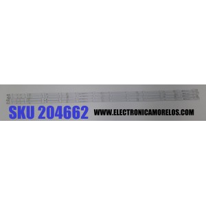 KIT DE LEDS PARA TV ORIGINAL 4 PIEZAS / NUMERO DE PARTE 303GC550109D / GC55D12-ZC42AG-08D / C19/D/206 / 2300022889 / 240411AC02 / 70401-01937 / 130-135/2.9 9-3.0 / GC550M39 / MODELO 55"